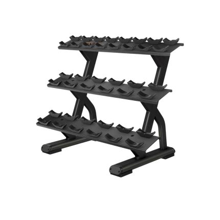 رك سه طبقه دمبل استیل | Precor DBR0813 Beauty Bell Rack